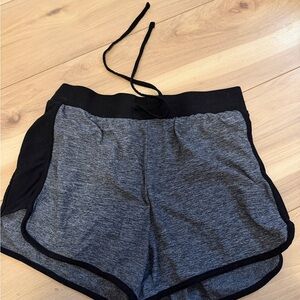 Time and Tru Heather Gray and Black Athletic Shorts